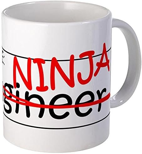 banytree Funny Mug Job Ninja Engineer Mug Unique Coffee Mug Coffee Cup Tea Cup