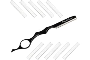 AZONELIFE Rasoio Sfoltimento Pro-Grade, Forbici Professionali Rasoio Pettine Diradamento Capelli, Acciaio Inossidabile Premium Feather Hair Styling Razor Adatto a Tous Les Styles con 10 Lame