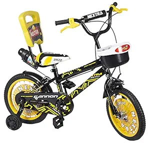 SPEED BIRD Sports Cannon 14 T Kids Bike 14 inch Cycle for Boys & Girls Age Group 3-6 Years with Water Bottle (Yellow)
