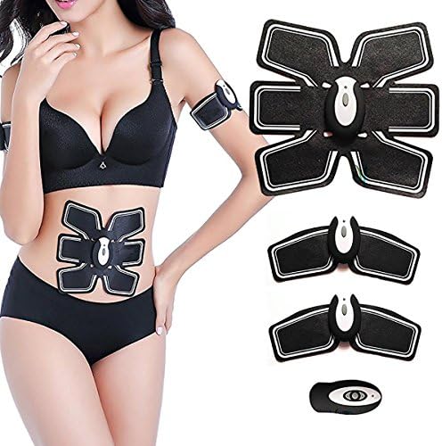 LIU-Muscle Toner, Abs Trainer EMS Muscle Stimulator, Abdominal Toning Belt, Body Fitness Training Machine Waist Trainer, Gym Workout And Home Fitness Apparatus For Men Women(With USB Line)