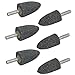 Produktbild DealMux 6mm Schaft 20mm Durchmesser verjüngte Form Kopf Mandrel Mounted Schleifpunkt Grau 6pcs