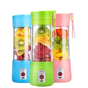 Portable Electric USB Juice Maker, Juicer, Juicer Bottle, Blender, Grinder Mixer, 6 Blades Rechargeable Bottle, Jar (MULTICOLOR)