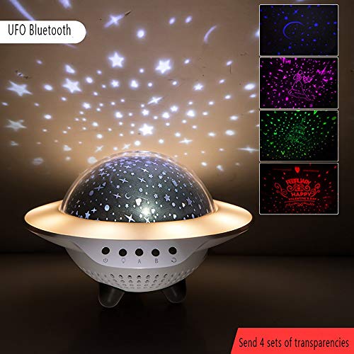 Preisvergleich Produktbild FHGH Bluetooth-Lautsprecher, kreativer Fernprojektor, Nachtlicht, Kinderzimmer, Sternenhimmel, romantischer Traum, Bluetooth-Audiotischlampe