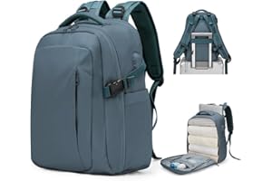 WEPLAN Mochila Viaje Cabina Avion 40x20x25 Ryanair Mochila Cabina 45x36x20 Easyjet Equipaje de Mano Mochila Mujer Casual de viaje Daypack Mochila Escolar Mochila para Portatil 14 Pulgadas,Azul Eléctrico