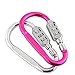 Yongse 3-Digit Climbing Carabiner Resettable Combination Padlock Travel Luggage Suitcase Bike Bicycle Lock Keychain Carabiner Clip