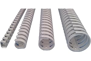 M-E-T MARKTPLATZ-ELEKTROTECHNIK 1m Verdrahtungskanal Ø 20mm (2X 50cm) Flexkanal rund selbstklebend fixierbar auch als Kabelkanal für den Schreibtisch flexibel einsetzbar