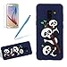 Produktbild Girlyard Hülle für Galaxy A8 Plus 2018 - Weich TPU Silikon Schutzhülle Niedlichen 3D Panda Muster Entwurf Schale Tasche Flexible Gummi Dünn Etui Matt Cover Anti-Stoß Kratzfeste für Samsung Galaxy A8 Plus 2018 Navy Blau