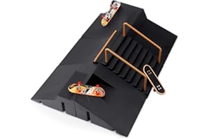 MOMSIV Mini Finger - Juego de accesorios para monopatín y rampas, para patinar y parque, juego de rampas, juguete para niños (juego A)