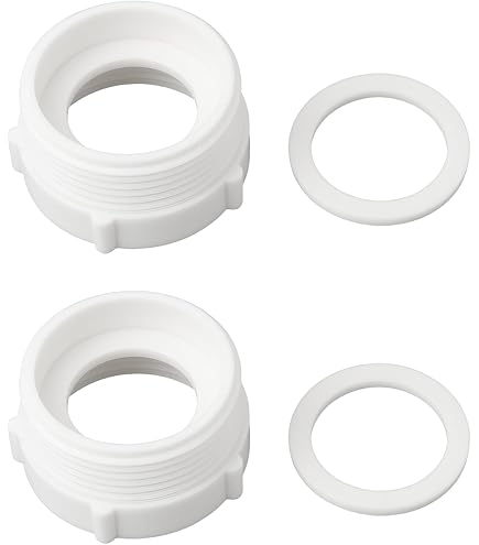 Siphon Reduzierstück 1 1/4″ IG Auf 1 1/2″ AG – Übergangsadapter Aus PP-Kunststoff, Inklusive Flachdichtung, Für Waschbecken Und Spüle, Rostfrei