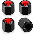 ZIBUYU® 4pcs Car Tyre Valve Caps, Carbon Alloy Stem Covers Tire Valve Caps for Car, Corrision Resistant Car Wheel Air Valve Cap for Cars Trucks Bicycles Motorcycles (Universal 8mm Inner Dia.)