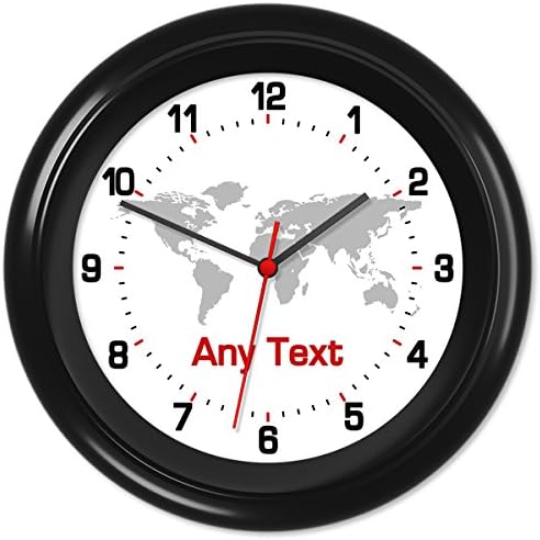 12 Hour Wall Clock #01 (Radio Ham Operator, Any City, Country, Time Zone, Zulu, Call Sign or Your own Text Details)