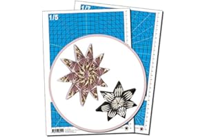 SOOMFON Karen Marie Klip Papirmuseets By A/S Quilling Unterlage/Messbogen/Matte 1/5 & 1/7" A4 (ohne Pappe)F