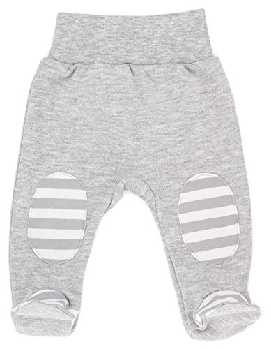 Makoma Baby Fashion Collection My Bear Baby Footed Romper Trousers (56 – 68) - Grey - 56 cm