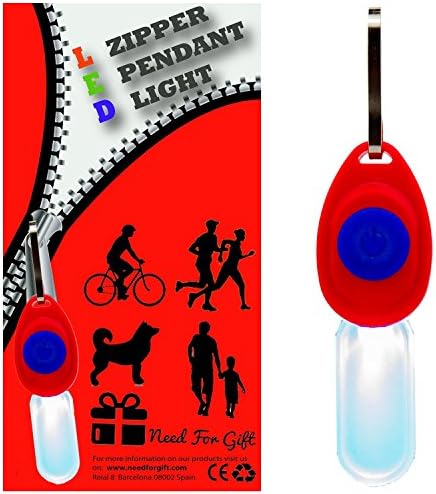 Need For Gift - Novelty Torch Flashing LED Zipper Light Pendant - Model 2020 - Gift For Men Women Kids Boys Girls Teens - Extra Light Reading Running Camping Cycling - Great Stocking Filler (1 Pack)