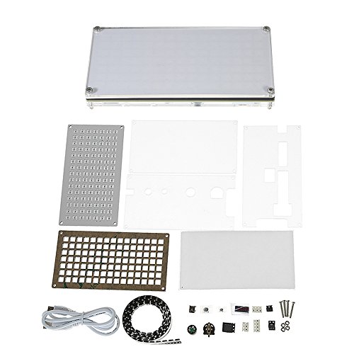 Anself DIY LED Digitaluhr Kit Dot Matrix Uhr mit Touch-Control Temperaturanzeige Datum Zeit - 2