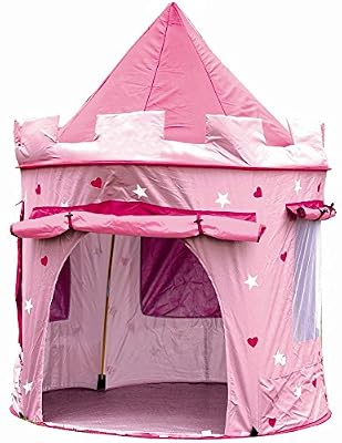 Kiddus Cabane enfant maison pour fille | CHATEAU DE PRINCESSE | jardin ou intérieur | Tente de Jeu, jouet Pop Up, rose