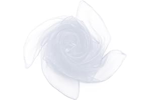 Grantop Set of 12 Square Juggling Cloths, White Colourful Cloths, 60 x 60 cm Dance Cloths, Colourful Chiffon Cloths, Rhythmic Play Towels for Nursery, Children, Party Activities, Children's Show