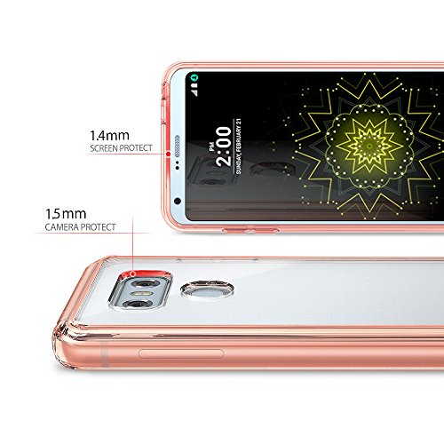 Ringke Funda LG G6   G6 Plus  Fusion  Protector de TPU con Parte Posterior Transparente de PC  Protecci  n contra ca  das  Carcasa Protectora biselada - Transparente Clear