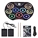 Produktbild Janify 9 Pads Electric Drum Set Electronic Drum Kit Silicon Drum Pads Portable Tabletop Electronic Drum Kit mit Drumsticks Foot Pedals für Kinder Kinder