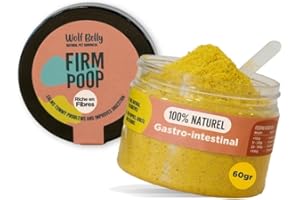 WOLF BELLY NATURAL PET GOODNESS Wolf Belly | Probiotique Flore Intestinale Chien 100% Naturel (60g) | Anti-Diarrhée, Prébiotique & Enzymes Digestives | Riche en Fibres avec Citrouille & Pomme | Formule Vétérinaire - Made in Europe