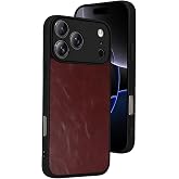 CONSTRAIN Apple iPhone 18 Pro ve iPhone 17 Pro İle Uyumlu Kamera Korumalı Suni Deri Kaplamalı Telefon Kılıfı Arka Kapak - Bor