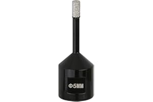 Vearter Carotteuse diamantée à sec, 5 mm, raccord fileté M14, scie cloche soudée sous vide pour maçonnerie, couronne de forage diamantée pour carrelage, marbre, granit, porcelaine, béton et pierre de