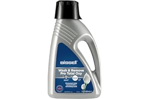 BISSELL Wash & Remove Pro Total, with Febreze, Oxy Boost, Stain Protect, Permanent Stain Remover, Upholstery Shampoo for Use with All Leading Upright Carpet Cleaners, 1.5 L, 2212E