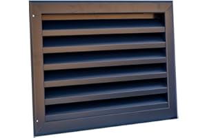 MAESTRO FERRETERO JOIMA - Rejilla de Ventilación de Aluminio. Lamas Fijas en Forma de " Z ". Modelo TORRALBA. 40 CM ANCHO x 40 CM ALTO (Medidas Interiores)