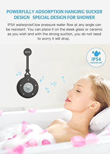 AOOE-Mini-Portable-Bluetooth-Speaker-Waterproof-Shower-Speaker-5W-Outdoor-Speakerphone-for-Handsfree-Suction-Cup-and-Practical-Buckle-for-Outdoor-Shower-Black