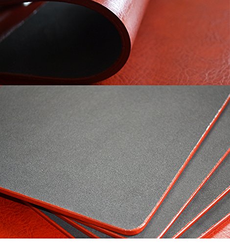 Kupx Schreibtischunterlage für Computermonitor und Maus, Leder, 71,1 x 38,1 x 0,5 cm, Schwarz - 8