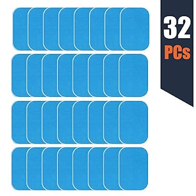 ZOCIKO EMS Gel Pad, Abs Entraîner Replacement Gel Feuille, Feuille de Gel de Rechange de Formateur de boursouflure d'EMS, 32 Feuille de Gel de Gel(2 pcs/Paquet, 16 pcs/Paquet)