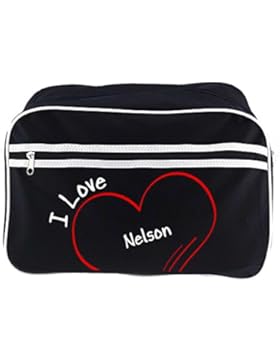 Retrotasche Modern I Love Nelson schwarz