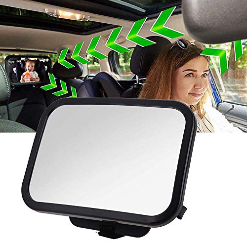 Bébé Siège arrière miroir, 360 ° réglable arrière de voiture de miroir pour nouveau-nés et les jeunes enfants, Crash testé et certifié pour la sécurité