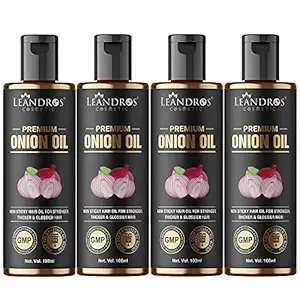 Leandros Premium Red Onion Hair oil (100ml,pack Of 4)