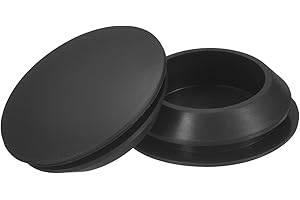 TOP-VIGOR 3Stk Silikon Einrastende Lochstopfen – 40mm Durchmesser – Gummi Panel Abdeckkappen Rund – wasserdichte Dichtungsstopfen Für Küche, Badezimmer, Garagen – Schwarz