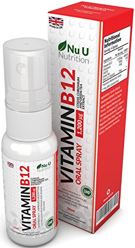Vitamin B12 Spray | 1,200 µg 50ml Spray with CoQ10, Chromium and Green Tea Extract | Natural Apple and Blackcurrant Flavour | Improved Absorption | Vegetarian and Vegan Vitamin B12 by Nu U Nutrition - Image 4