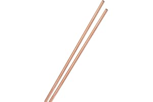 M METERXITY 2-Pack 300mm Copper Round Tube, 4mm OD 1mm Wall Thickness Copper Seamless Tubing for Construction/Machining/DIY Crafting, Metal Straight Pipe [0.16x0.04x12IN]