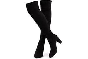 Hitmars Bottes Haute Femme Cuissardes Elastique EU 35-43