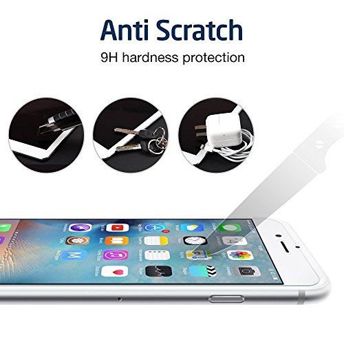 iPhone 6/6s Screen Protector,ESR Premium Tempered Glass with [3D Touch Compatible], [Bubble Free Self-Installation Kit], [Lifetime Warranty] 9H Hardness Anti-Scratch Anti-Fingerprint Anti-Oil Coating