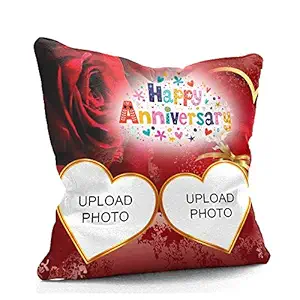 DreamVio Personalized Photo Cushion/Pillow Gifts for Your Loved Ones | Anniversary & Birthday Gifts | Gifts for All Occasions (16x16 inches, Standard Size) Design No 39