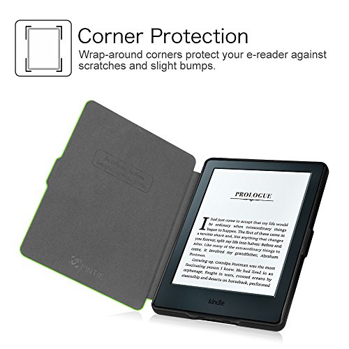 Fintie Hülle für Kindle 8 Generation – Die dünnste und leichteste Schutzhülle Tasche mit auto Sleep / Wake für Kindle eReader (6 Zoll) Touchscreen ohne Spiegeleffekte, (8. Generation – 2016 Modell), Grün - 8