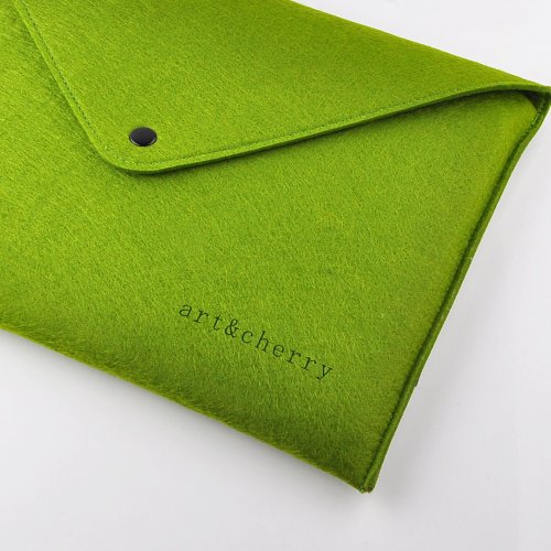 ©art&cherry Filztasche im Briefdesign für Notebooks bis 15″ grün - 4