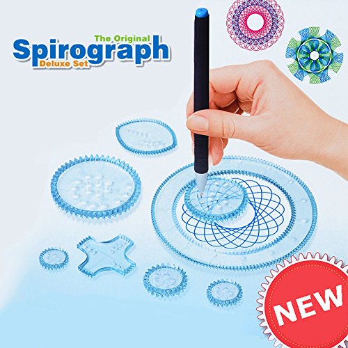 ZHIZU Spirograph Set Conjunto de juguetes de dibujo Creative Draw Espirógrafo Set de diseño Interlocking Gears & Wheels Dibujo creativo para niños