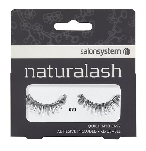 Salon System Naturalash Quick and Easy Re-Usable Black 070 Lashes
