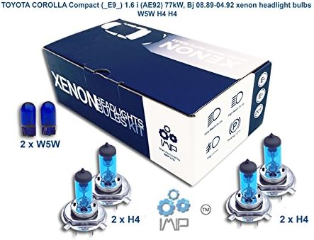 IMIP - Gen051-1608-688 / TOYOTA COROLLA Compact (_E9_) 1.6 i (AE92) / Xenon Headlight bulbs Kit W5W H4 H4