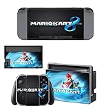 Brand New and good quality CIVIQ Mario Kart 8 Deluxe Decal Vinyl Skin Protector Sticker for Nintendo Switch NS Console +Controller + Stand Holder Protective Film