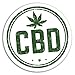 Produktbild DestinationVinyl 2 x 10 cm CBD Öl Vinyl-Aufkleber - Cannabis Weed Aufkleber Laptop Gepäck # 17983 (10 cm breit)