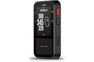 Garmin Approach G20, Portatile GPS per il Golf, Ricarica Solare, Mappe di 43.000 Campi Internazionali Precaricate, Display 2,2", Autonomia Potenzialmente Illimitata, Moschettone incluso