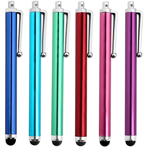 Stylus Touchpen, Danibos Universal 6 Stücke Eingabestift Touchpen für iPhone 6s/6/6s plus/6 plus/5s iPad iPod Samsung Galaxy s6/s6 edge/s5/Samsung Galaxy Tab S2/Tab 4/Tab A/Tab Pro/Tab Note Pro HTC One M9/M8 usw (6 Stücke) - 2