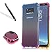 Produktbild Galaxy S8 Plus Silikon Hülle,Stoßfest Tpu Cover für Samsung Galaxy S8 Plus,Leeook Neuheit Kreativ Gradient Blau Lila Muster Ultra Dünn Schlank Durchsichtig Transparent Clear Silikon TPU Handyhülle Schutzhülle Scratch-Resistant Bumper Weich Rückseite Skin Shell Gel Tasche für Samsung Galaxy S8 Plus + 1 x Schwarz Eingabestift-Gradient Blue+Purple